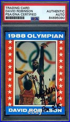 David Robinson PSA DNA Signed 1988 Olympian Autograph