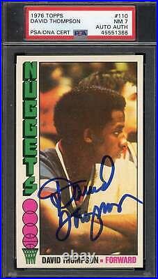 David Thompson PSA DNA Signed 1976 Topps Rookie Autograph