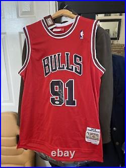 Dennis Rodman Autographed Bulls Jersey PSA/DNA Certified AI83682-AUTHENTIC