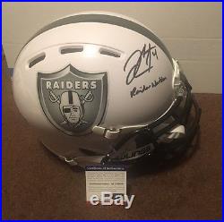 Derek Carr signed autographed Custom Oakland Raiders Full size helmet PSA/DNA 1