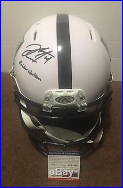 Derek Carr signed autographed Custom Oakland Raiders Full size helmet PSA/DNA 1