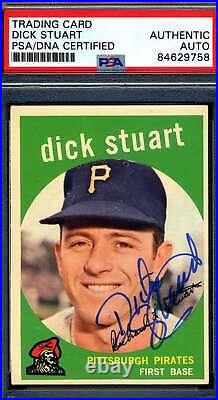 Dick Stuart PSA DNA Signed 1959 Topps Rookie Autograph