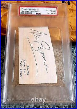 Director Martin Scorsese Slabbed Signed Index Card Autograph Psa / Dna Auto