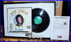 Dr. Dre Framed Authentic Signed The Chronic Record Album Autographed PSA/DNA JSA