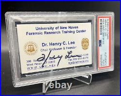 Dr. Henry Lee PSA/DNA Autographed Signed Business Card Forensic Pathologist