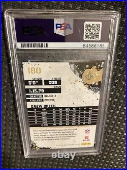 Drew Brees 2010 Score Card Hard Signed Auto Verified Authentic Psa Dna & Slabbed