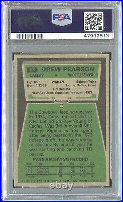 Drew Pearson Signed 1975 Topps #65 PSA/DNA Rookie Autograph RC HOF AUTO Card