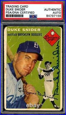 Duke Snider PSA DNA Signed 1954 Topps Autograph