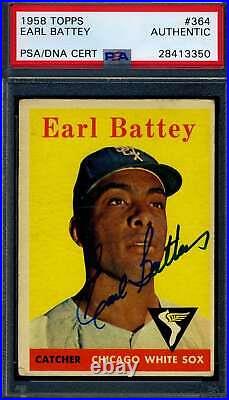 Earl Battey PSA DNA Signed 1958 Topps Autograph