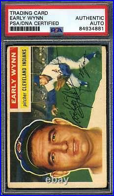Early Wynn PSA DNA Coa Signed 1956 Topps Autograph