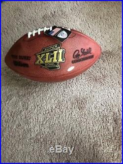 Eli Manning Autographed Super Bowl XLII Football PSA/DNA COA
