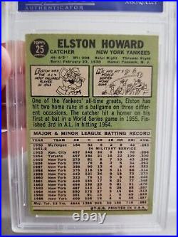 Elston Howard Auto Autograph Signed Card PSA/DNA 1967 Topps Baseball
