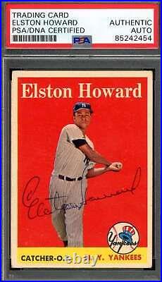 Elston Howard PSA DNA Signed 1958 Topps Autograph