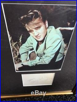 Elvis Presley SIGNED PSA/DNA COA PSA Autograph Framed