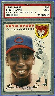 Ernie Banks 1954 Topps Rookie #94 Autograph PSA/DNA Vintage Ink Signature