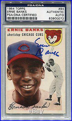 Ernie Banks Autographed Signed 1954 Topps Rookie Card RC PSA/DNA Slabbed CFS