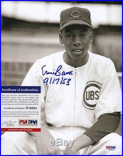 Ernie Banks Chicago Cubs MLB Debut 9/17/53 Signed AUTOGRAPH 8 x 10 Photo PSA DNA