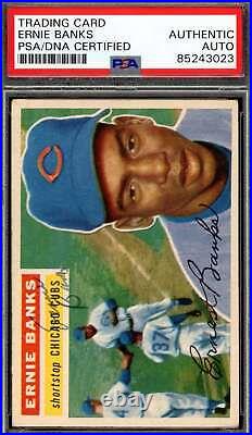 Ernie Banks PSA DNA Signed 1956 Topps Autograph