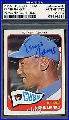 Ernie Banks PSA DNA Signed 2014 1965 Topps Heritage Autograph