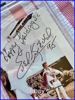 Evel Knievel PSA/DNA Autograph RARE Inscription Happy Landings Authentic Auto