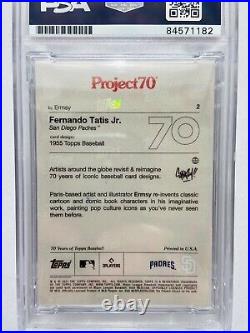 FERNANDO TATIS JR. 2021 Topps Project 70 Autographed Card BY ERMSY #2- PSA/DNA