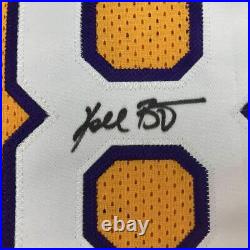 FRAMED Autographed/Signed KOBE BRYANT 33x42 Los Angeles LA Yellow Jersey PSA COA