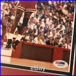 FRAMED Autographed/Signed MICHAEL JORDAN Chicago Bulls 8x10 Photo PSA/DNA COA