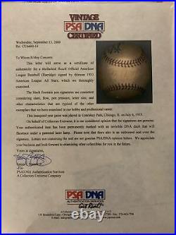 First All Star Game 1933 Autographed Baseball with Babe Ruth, Lou Gehrig PSA/DNA