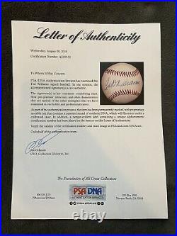 Flawless Ted Williams Autographed Signed Official AL Baseball PSA/DNA Red Sox