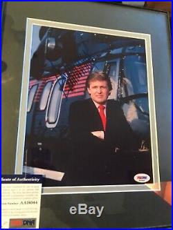 Framed Donald Trump Autographed 8x10 Photo with COA PSA/DNA