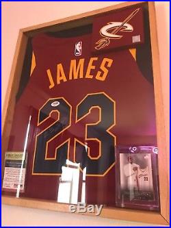 Framed Lebron James Autographed Cleveland Cavaliers Jersey. COA PSA/DNA