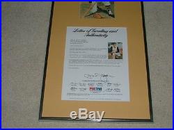 Framed Roberto Clemente Signed Jsa Certified Authentic Autograph Print Psa/dna