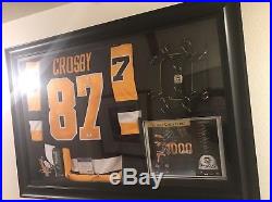 Framed Sidney Crosby Autographed Jersey COA PSA/DNA. Pittsburgh Penguins