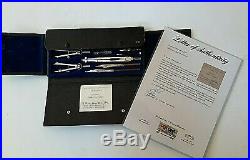 Frank Lloyd Wright Signed Drafting Set & Glass From Imperial Hotel 3 Coa Psa/dna