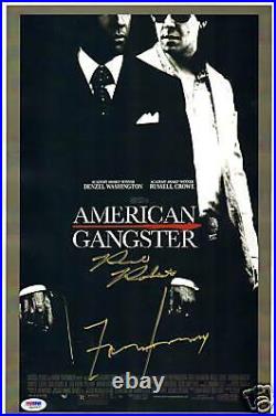 Frank Lucas & Richie Roberts Signed American Gangster 11x17 Poster PSA/DNA COA