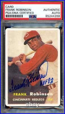 Frank Robinson PSA DNA Signed Rare 1957 Topps Procelain Rookie Autograph