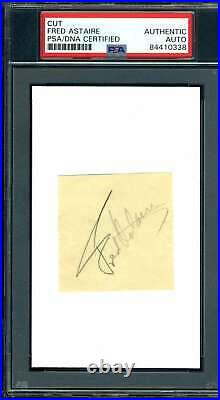 Fred Astaire PSA DNA Coa Signed 3x5 Index Cut Autograph
