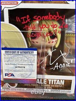 Funko Pop Attack on Titan Female Titan Signed By Lauren Landa with PSA Cert