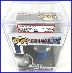 Funko Pop! Marvel Civil War Captain America War Machine #128 PSA DNA Autograph