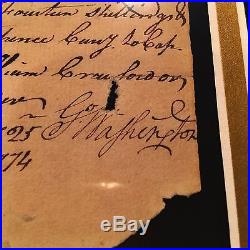 GEORGE WASHINGTON PSA/DNA 1774 Scarce Autograph Signed President General