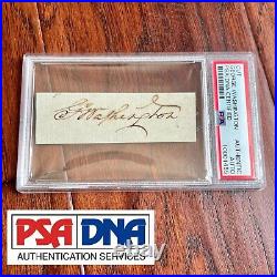 GEORGE WASHINGTON PSA/DNA Encapsulated Autograph Cut Signature Signed Slab
