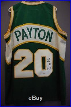 Gary Payton Autograph Signed Seattle Supersonics Throwback Jersey PSA/DNA COA
