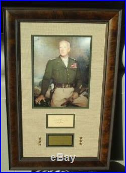 General George Patton WWII U. S Army Commander Autograph Display PSADNA Authentic