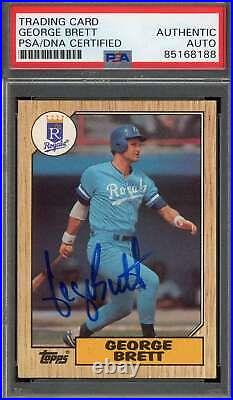 George Brett PSA DNA Signed 1987 Topps Autograph