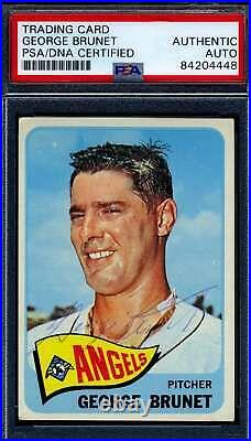 George Brunet PSA DNA Signed 1965 Topps Autograph
