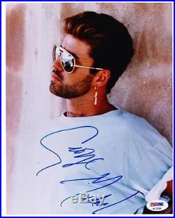 George Michael Signed 8x10 Photo Authentic Autograph Wham Psa/dna Coa Aa32988