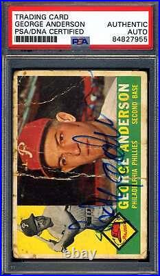 George Sparky Anderson PSA DNA Signed 1960 Topps Rookie Autograph