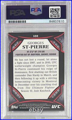 Georges St-Pierre autographed signed 2011 Topps UFC Finest card PSA Encapsulated
