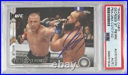 Georges St-Pierre autographed signed 2015 Topps card UFC PSA Encapsulated