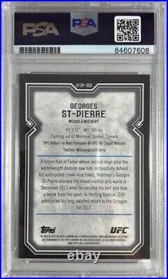 Georges St-Pierre autographed signed 2018 Topps card UFC PSA Encapsulated